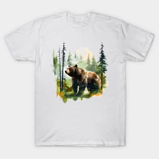 Brown Bear Forest T-Shirt